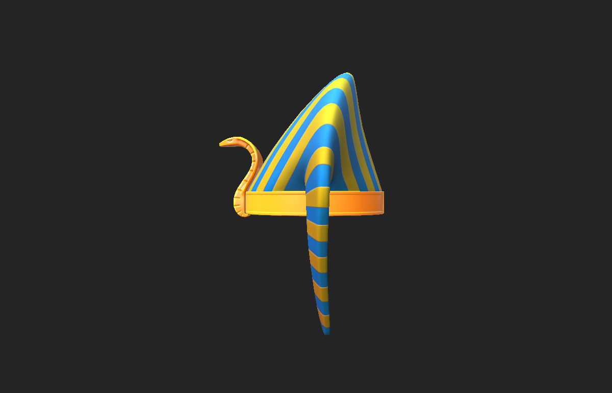 Pharaoh Hat  3D model_8