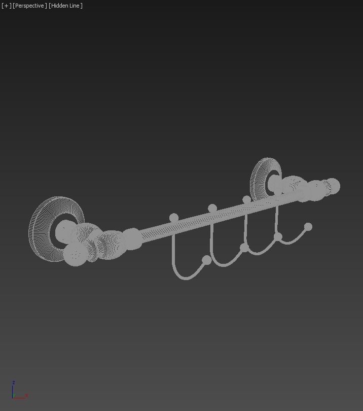 Ottoman Waterside  Hanger Quadripartite 3D model_1