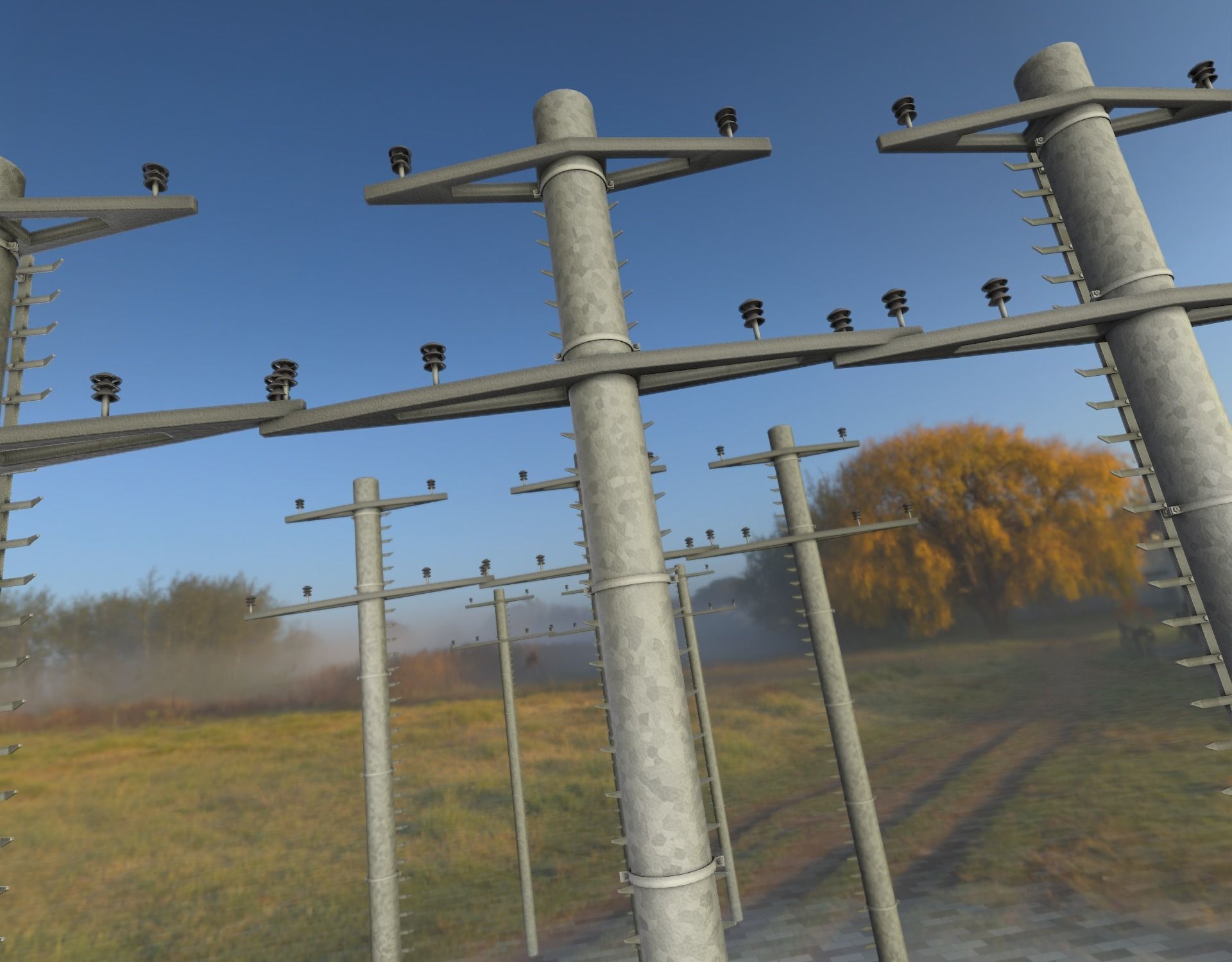 Steel power pole with ladder - Objekt 068 Low-poly 3D model_37