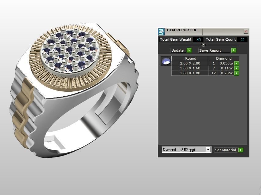 collection men rings 3D print model_71