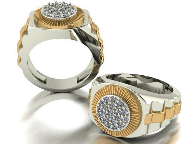 collection men rings 3D print model_75