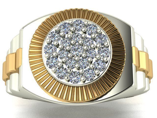 collection men rings 3D print model_42