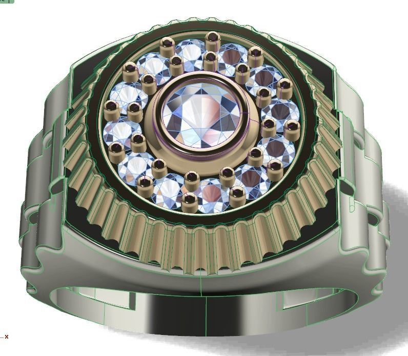 collection men rings 3D print model_82