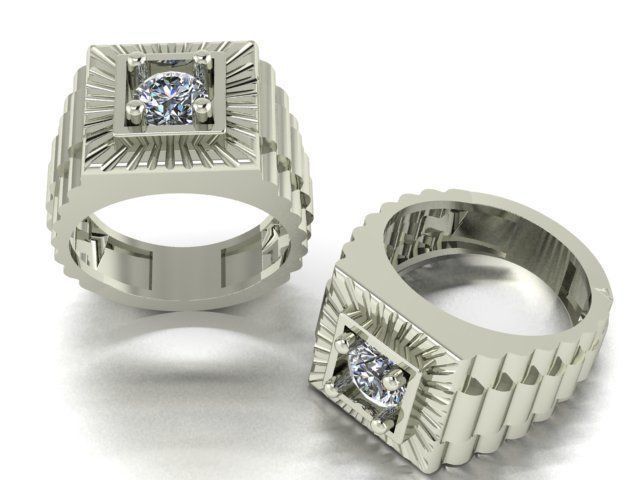 collection men rings 3D print model_27