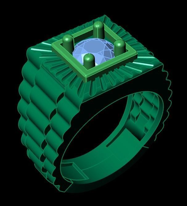 collection men rings 3D print model_7