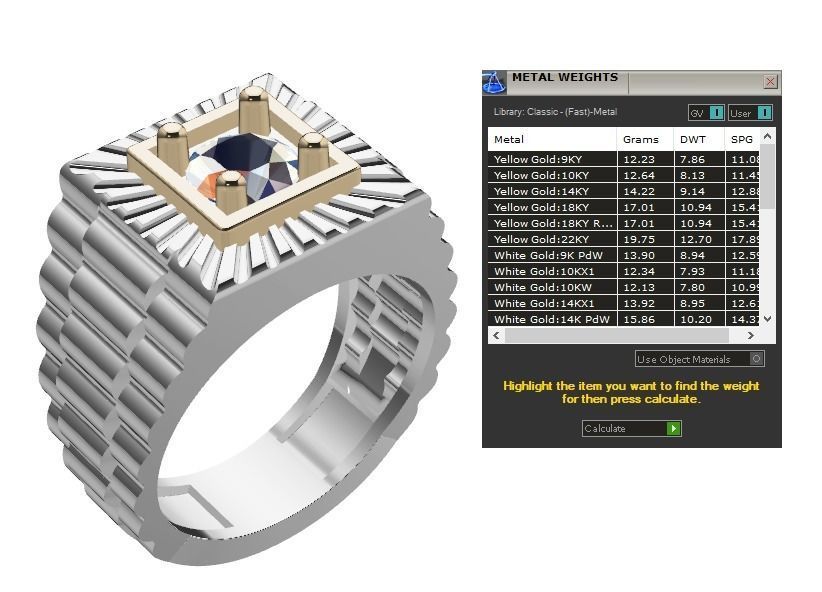 collection men rings 3D print model_33
