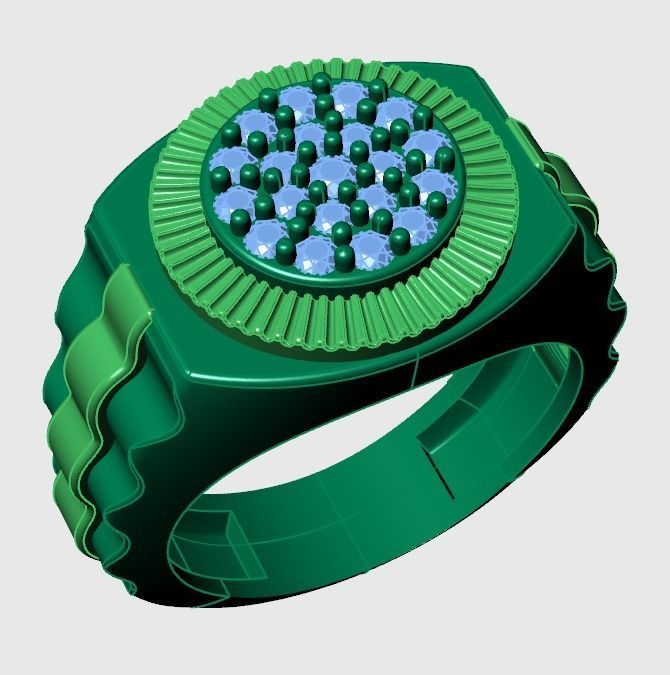 collection men rings 3D print model_29