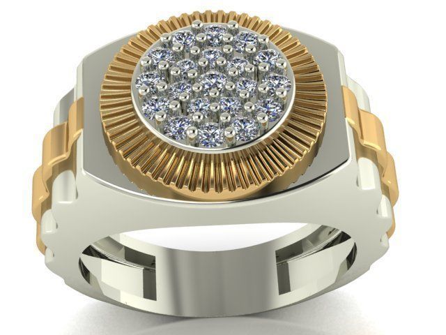 collection men rings 3D print model_1