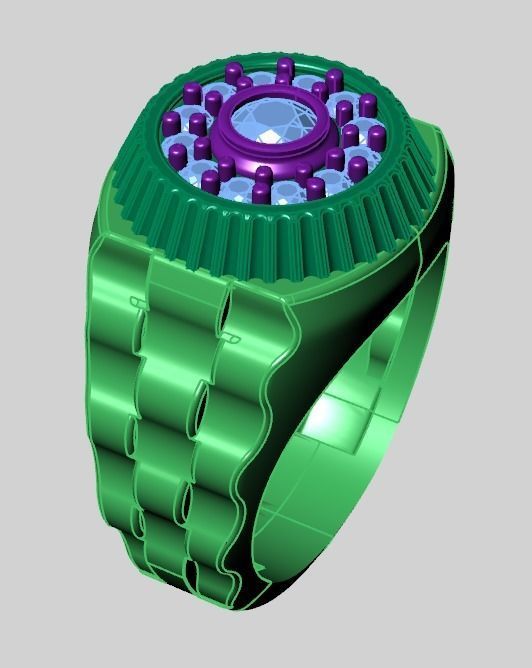 collection men rings 3D print model_40