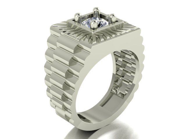 collection men rings 3D print model_52