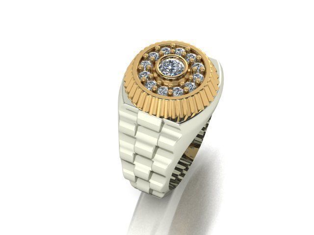 collection men rings 3D print model_86