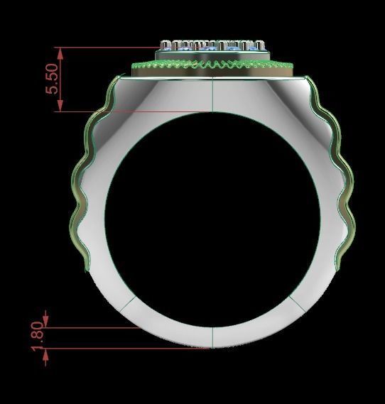 collection men rings 3D print model_54