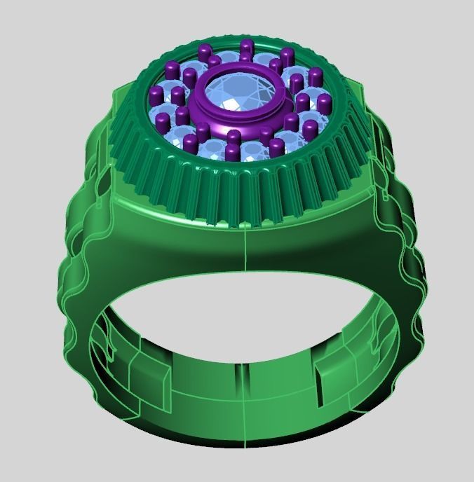 collection men rings 3D print model_57
