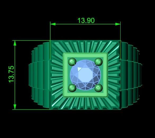 collection men rings 3D print model_39