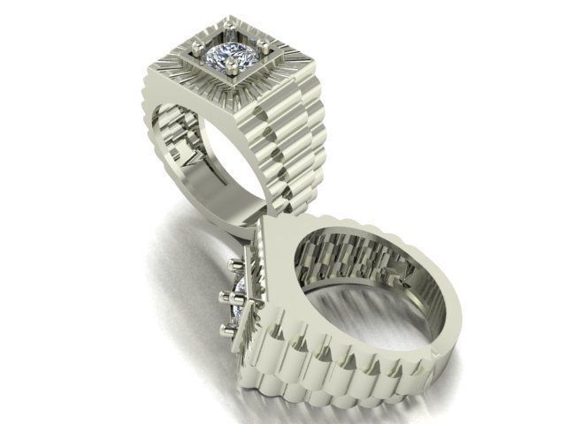 collection men rings 3D print model_35