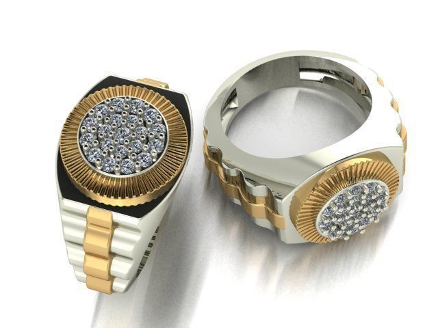 collection men rings 3D print model_58