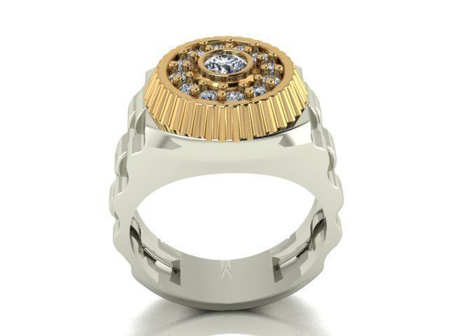 collection men rings 3D print model_90