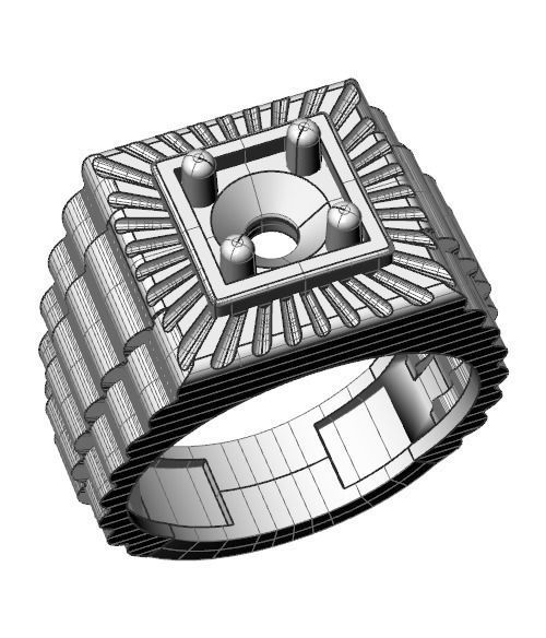 collection men rings 3D print model_81