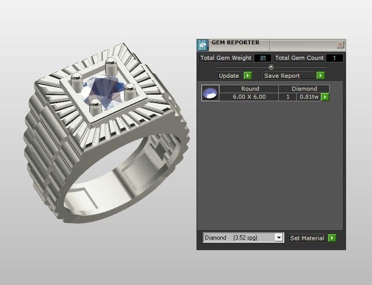 collection men rings 3D print model_64