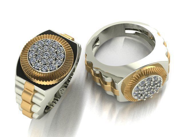 collection men rings 3D print model_67