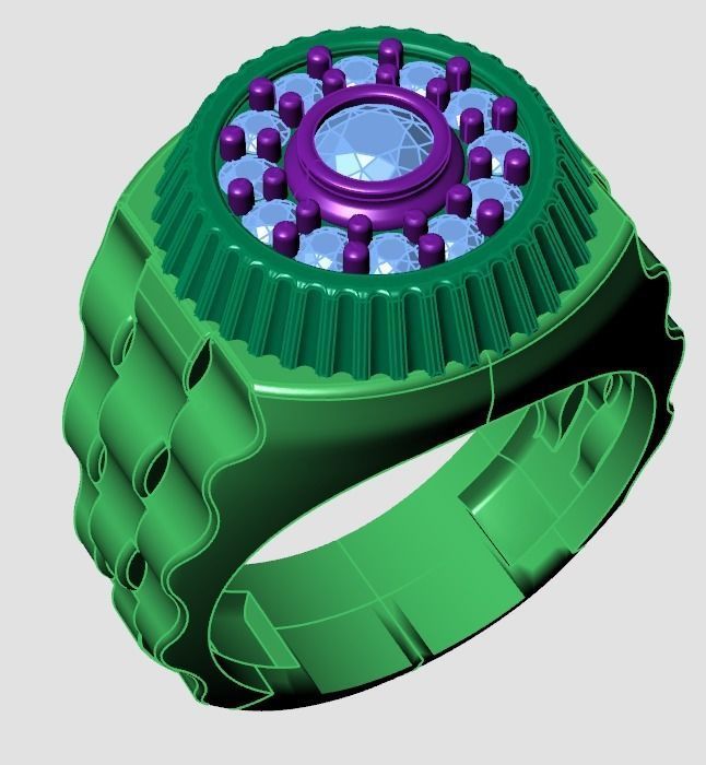 collection men rings 3D print model_89