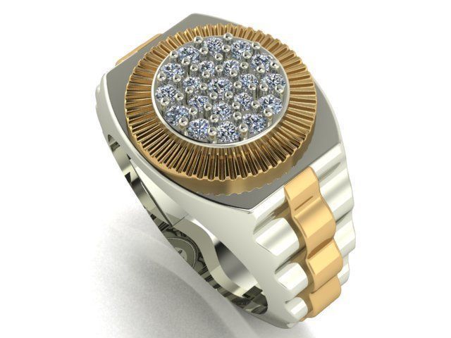 collection men rings 3D print model_10