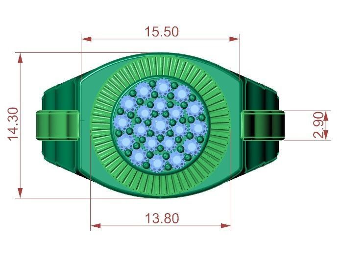 collection men rings 3D print model_5