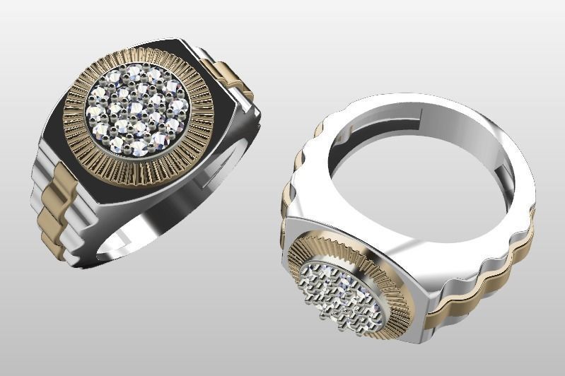 collection men rings 3D print model_79