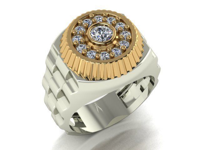 collection men rings 3D print model_4