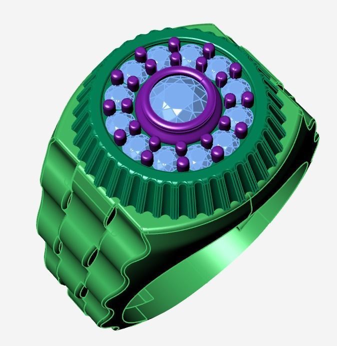 collection men rings 3D print model_65