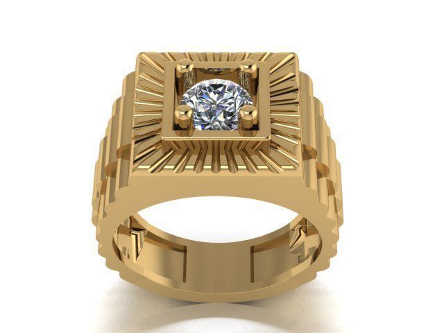 collection men rings 3D print model_85