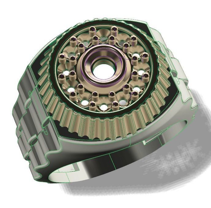 collection men rings 3D print model_74