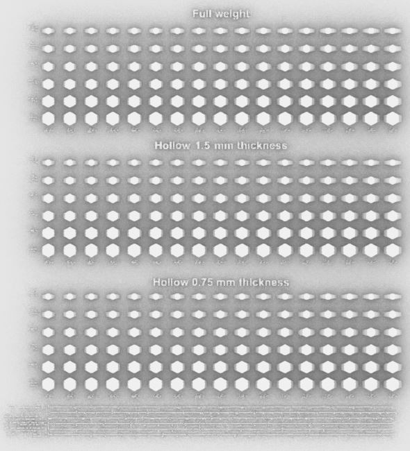 Signet rings set HEXAGON top 3D print model_1