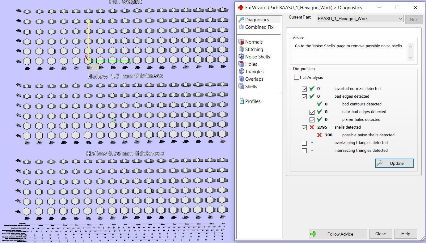 Signet rings set HEXAGON top 3D print model_16