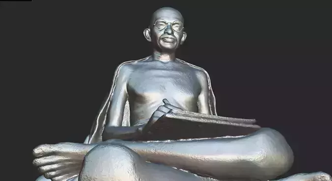 Gandhi with letter 3DP