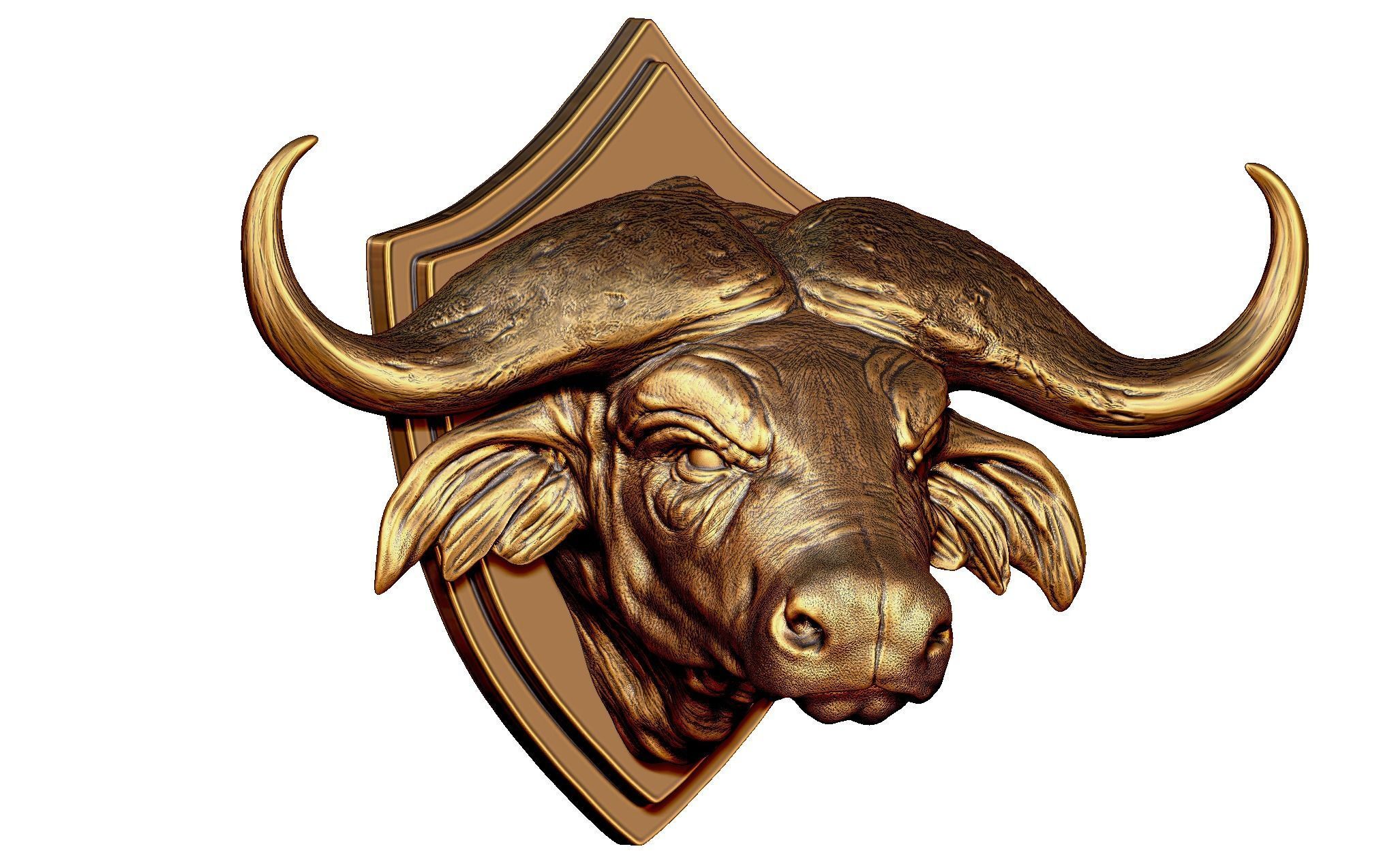 Buffalo Head for printing 3d 3D print model_4