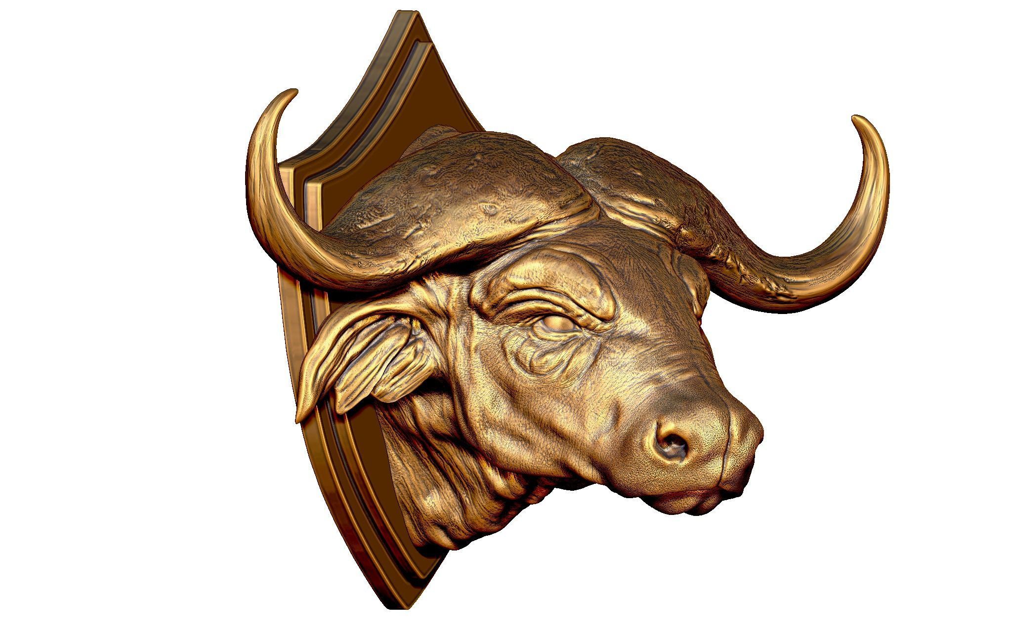 Buffalo Head for printing 3d 3D print model_3