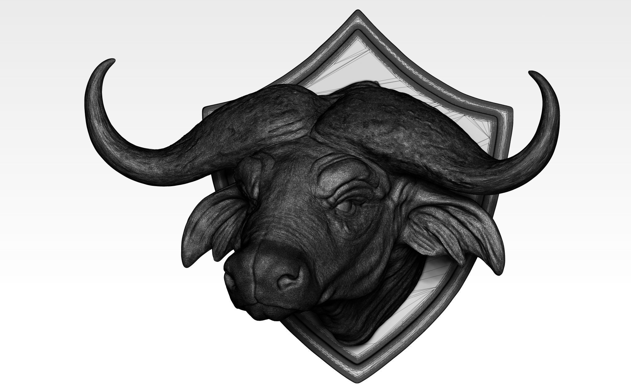 Buffalo Head for printing 3d 3D print model_10