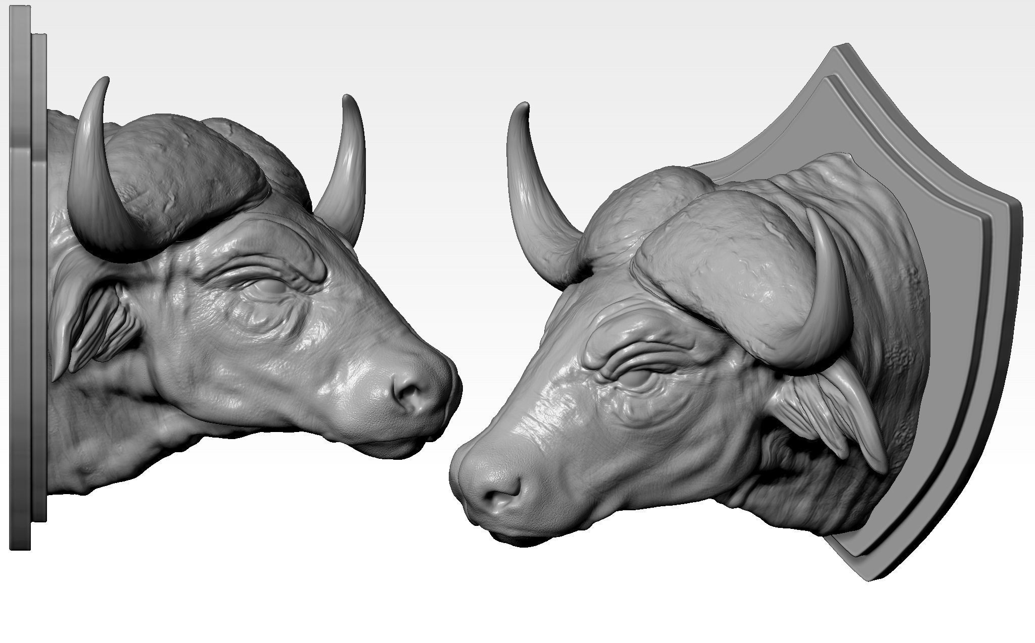 Buffalo Head for printing 3d 3D print model_7