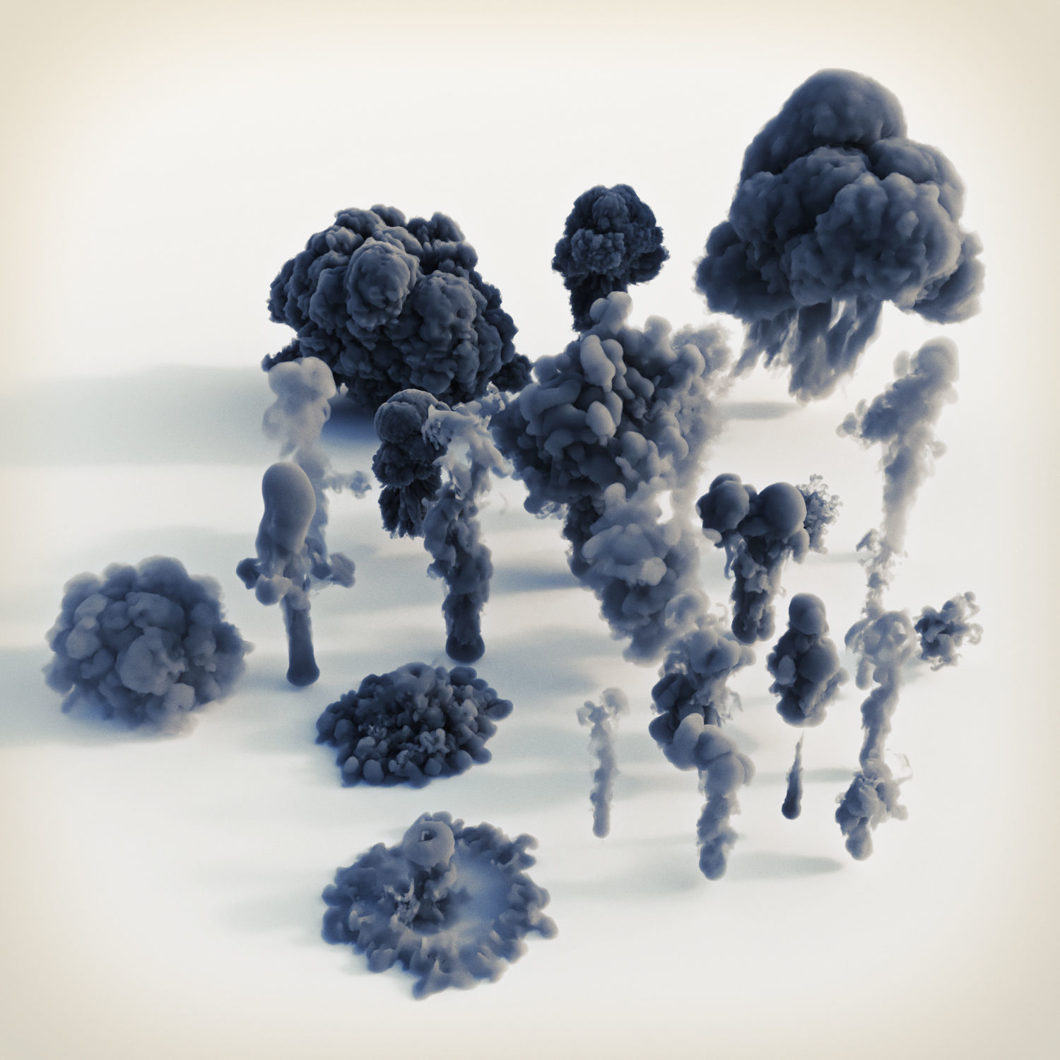 Smoke Pack 25 Models 3D Model Collection_1