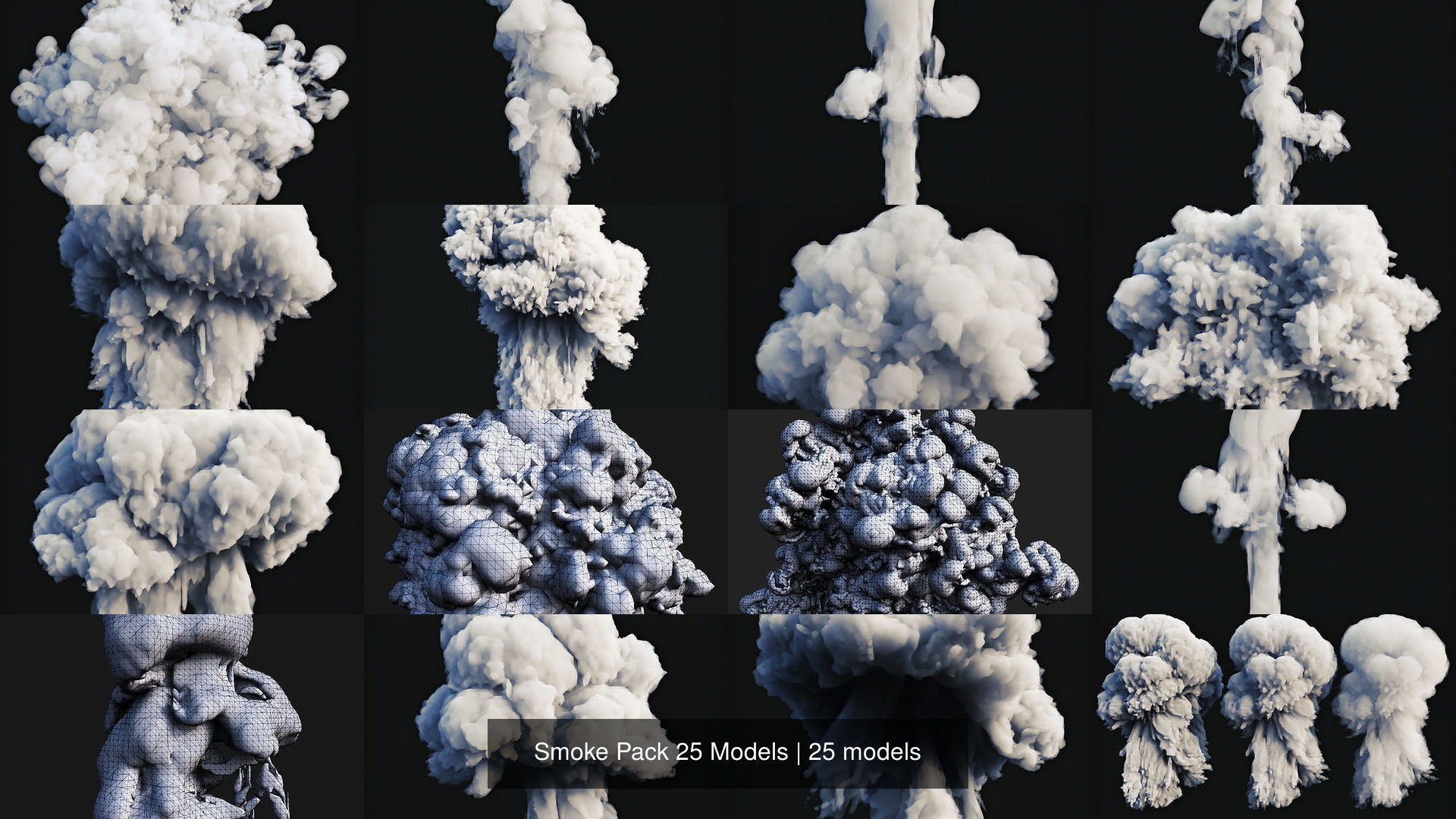 Smoke Pack 25 Models 3D Model Collection_2