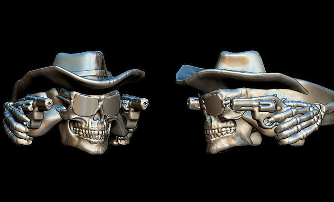 cowboy skull 3D print model