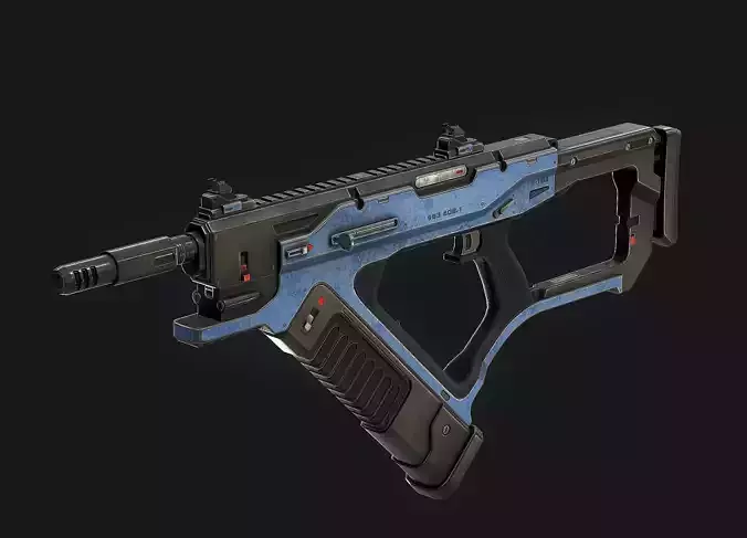 Sci Fi Weapon Low Poly