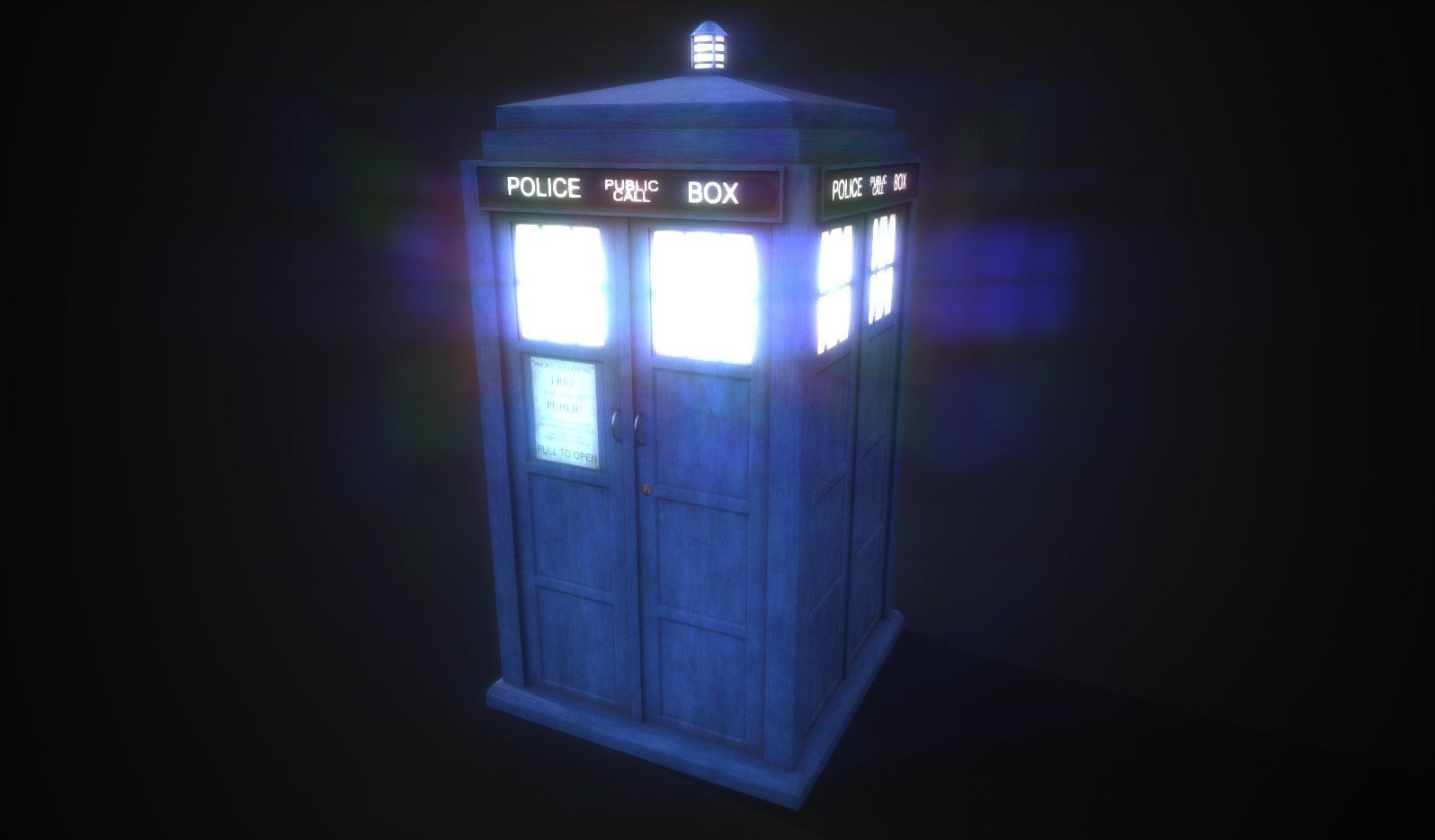 10th Doctors TARDIS Low-poly 3D model_4