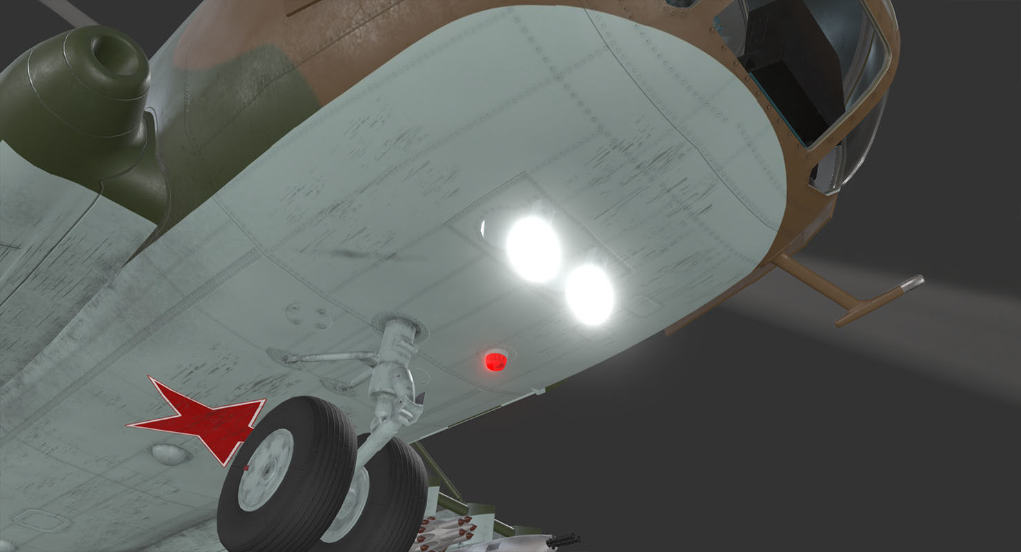 Mi-8MT Russian Air Force Animated Low-poly 3D model_3