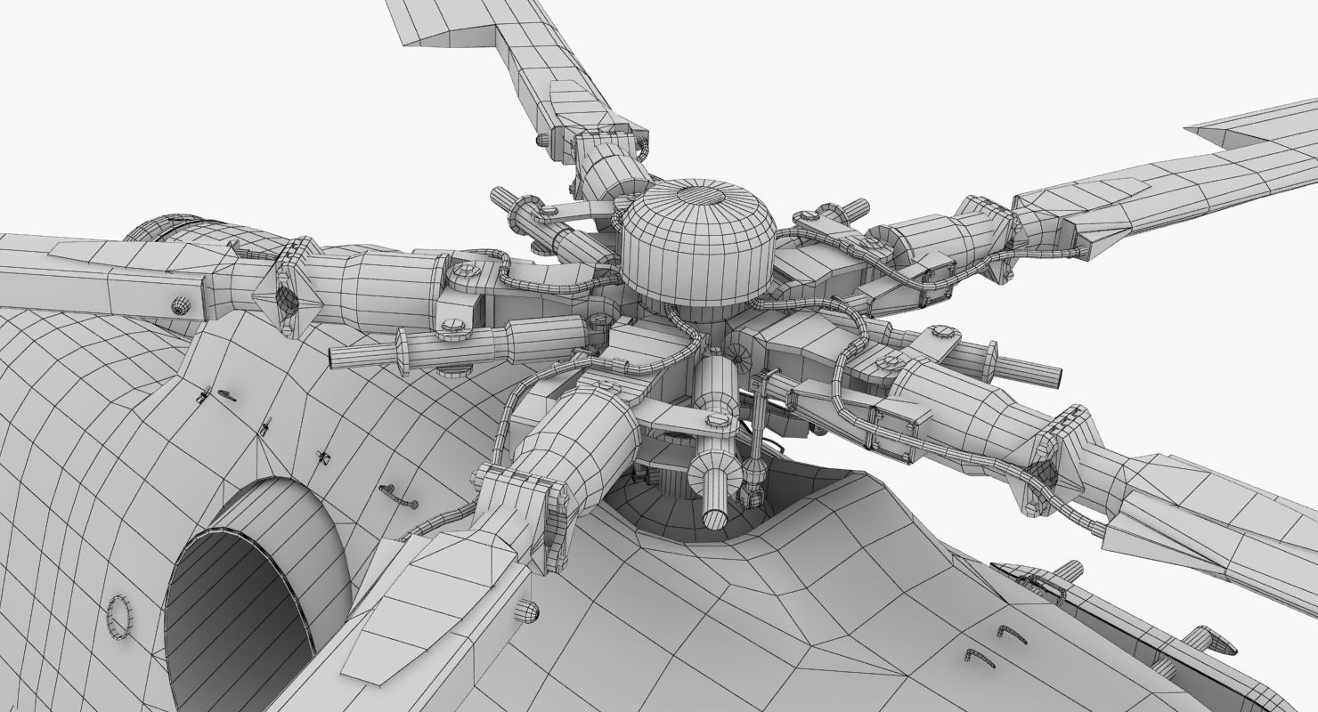 Mi-8MT Russian Air Force Animated Low-poly 3D model_70