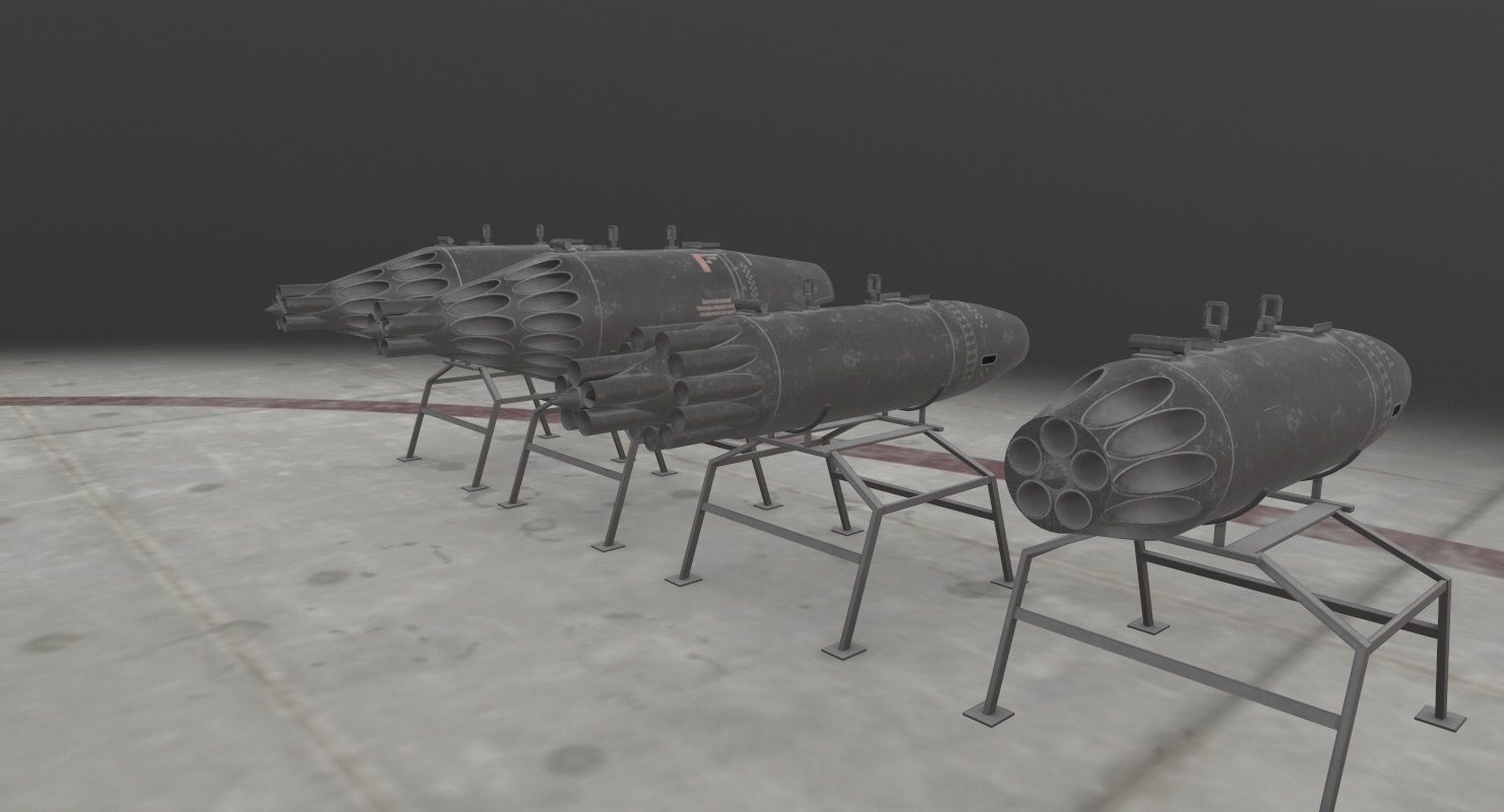 Mi-8MT Russian Air Force Animated Low-poly 3D model_32