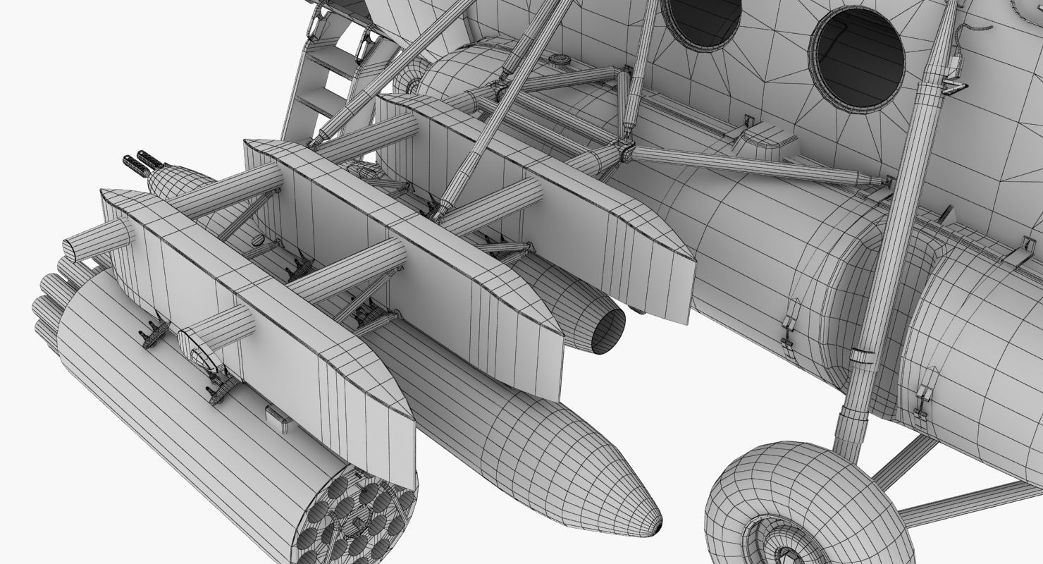 Mi-8MT Russian Air Force Animated Low-poly 3D model_80