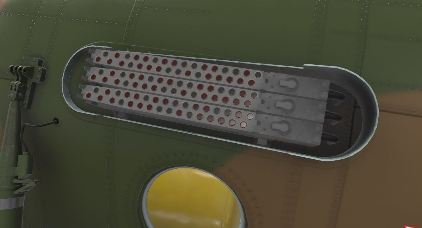 Mi-8MT Russian Air Force Animated Low-poly 3D model_28