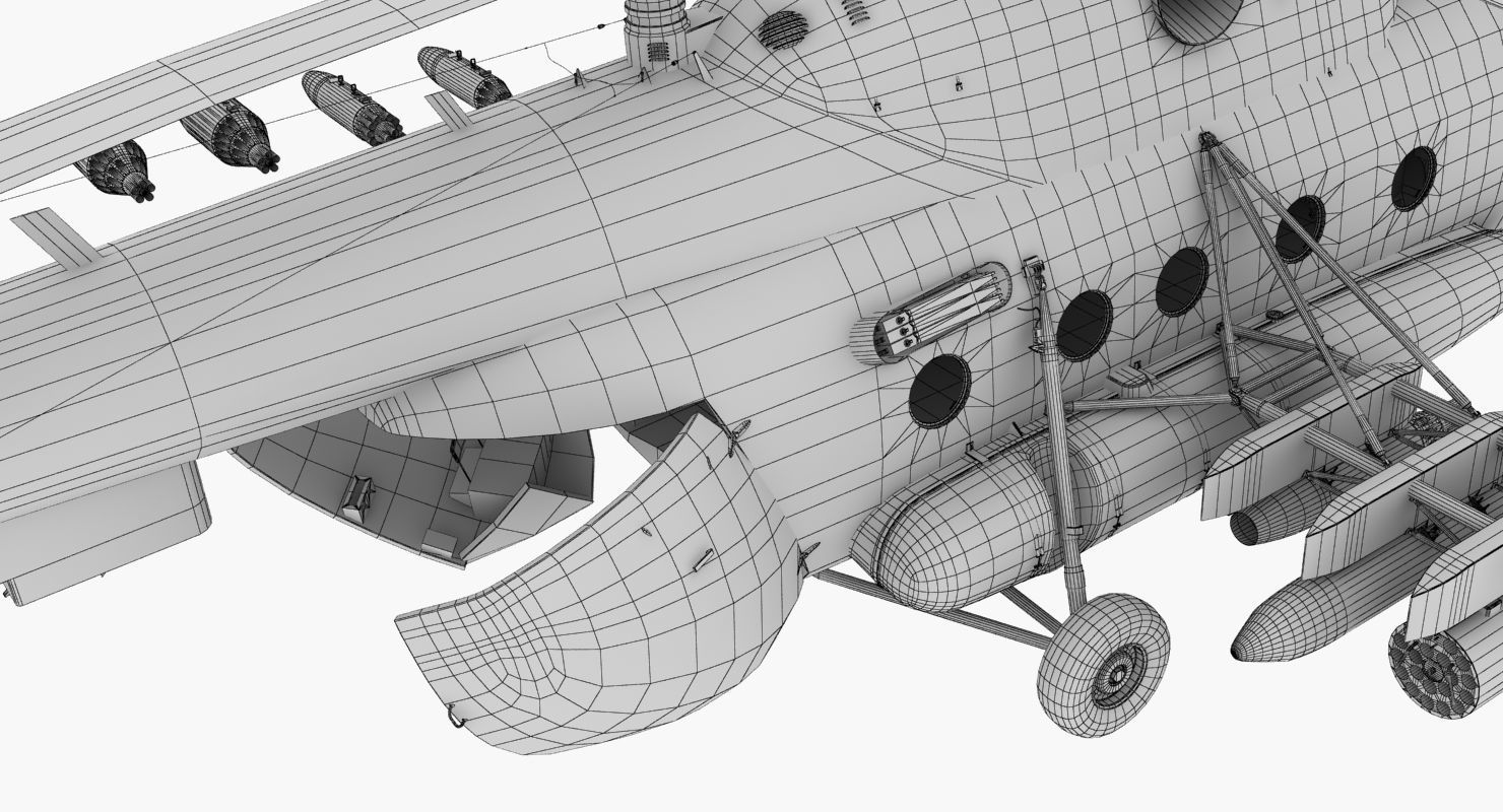 Mi-8MT Russian Air Force Animated Low-poly 3D model_75